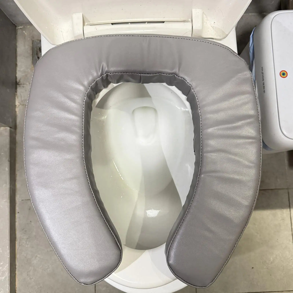 Portable Padded Toilet Seat Riser – Elevated Lift Assist Toilet Seat Riser Axl