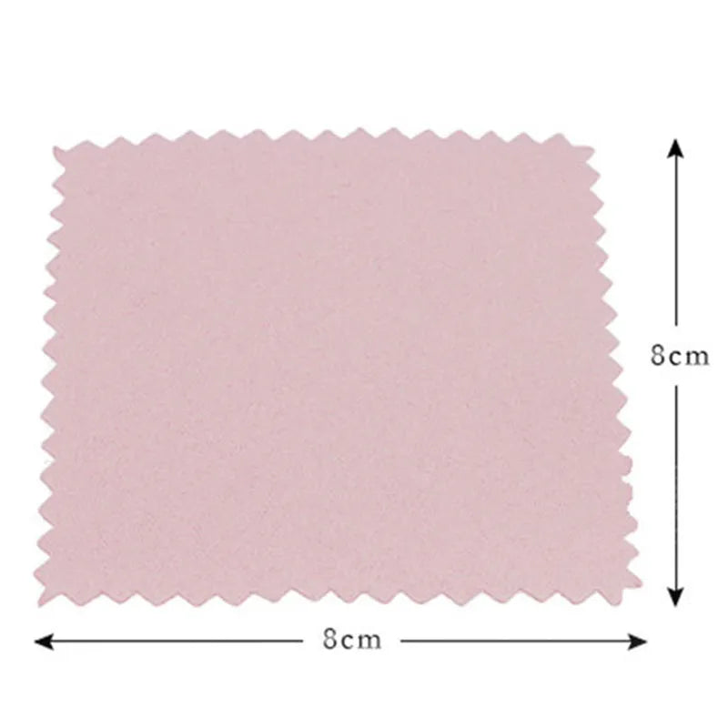 50-Pc Silver & Jewelry Polishing Cloth Set – Anti-Tarnish Jewelry Polishing Cloth Axl Pink