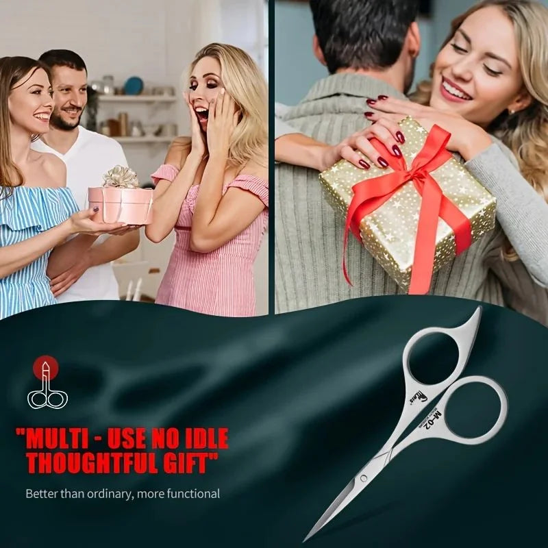 Stainless Steel Eyebrow & Eyelash Scissors – Precision Trimmer Eyebrow Scissors Axl