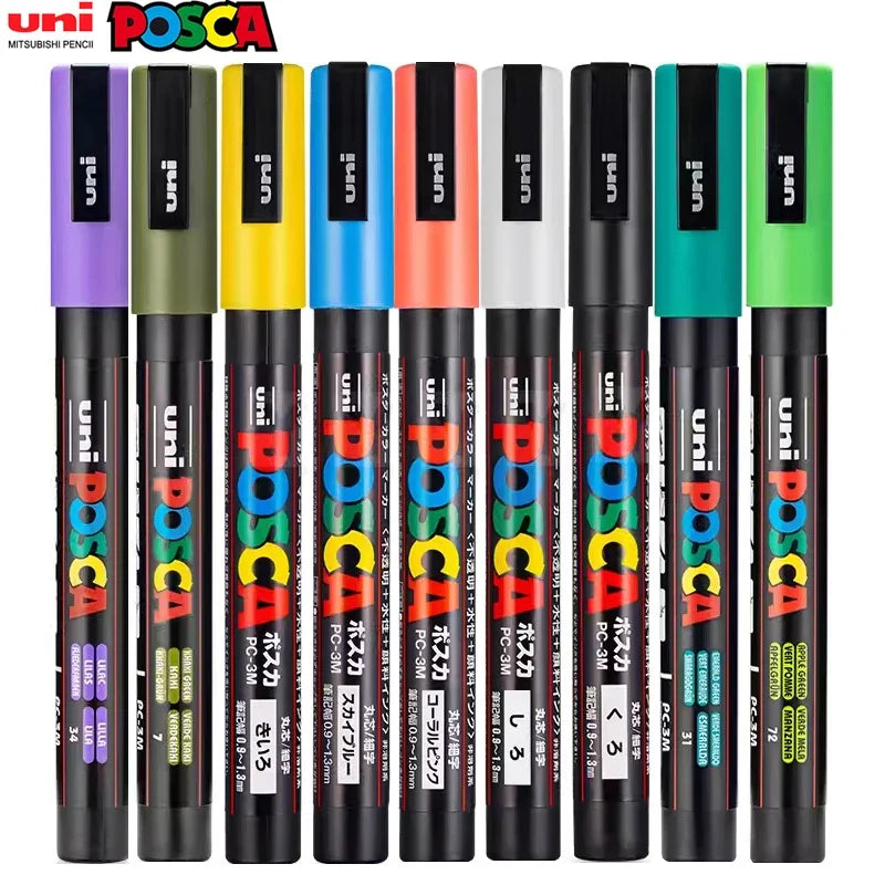 Uni POSCA Acrylic Paint Markers PC-1M 3M 5M – Multi-Colour Acrylic Paint Markers Axl
