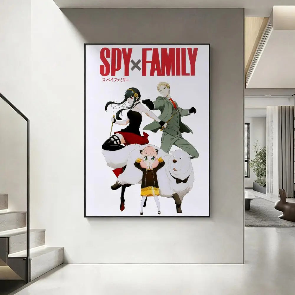 Spy x Family Anime Poster – HD Waterproof Wall Art Decor Anime Wall Poster Axl White12 15X20cmNoframe