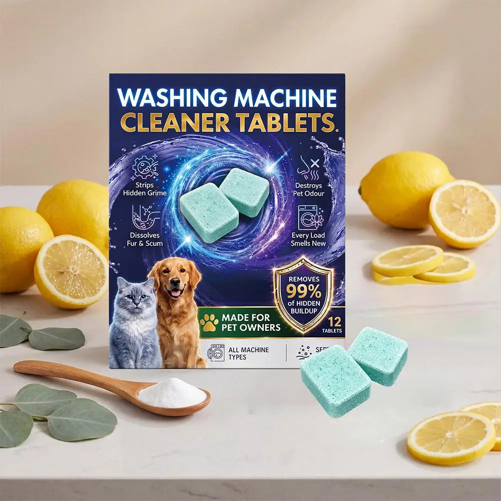 Washing Machine Cleaning Tablets 12/24 Pack – Descaler & Deodorizer Washer Cleaning Tablets Axl
