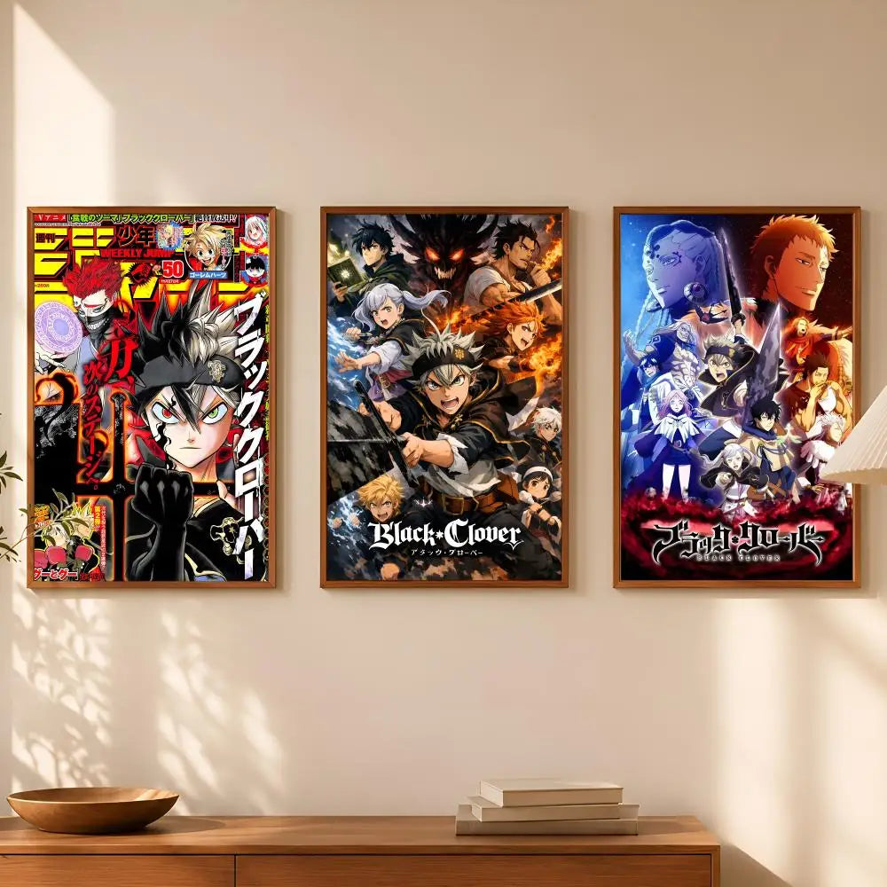 Anime Black Clover Self-Stick HD Wall Poster – Waterproof Decor Anime Wall Poster Axl