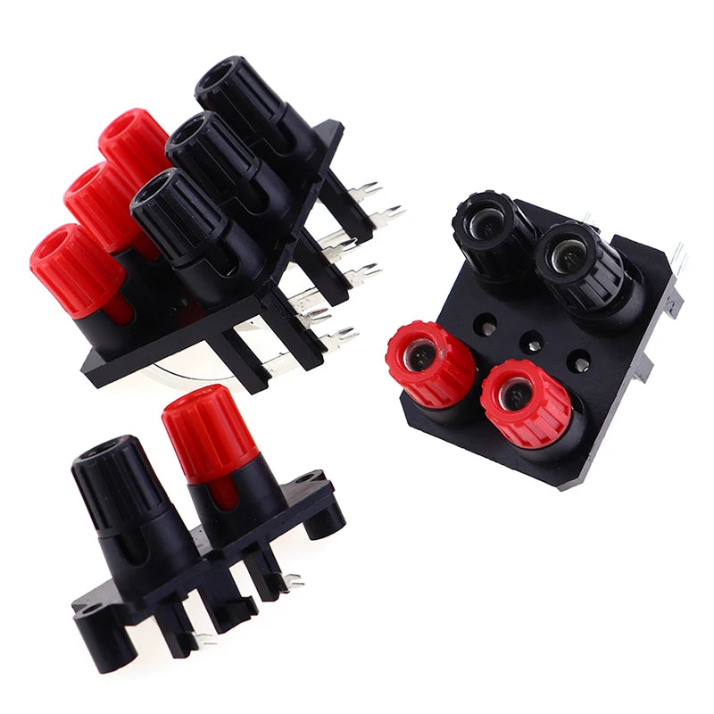 4mm Banana Plug Socket Connector – 2/4/6 Position Terminal Block Speaker Terminal Connector Axl