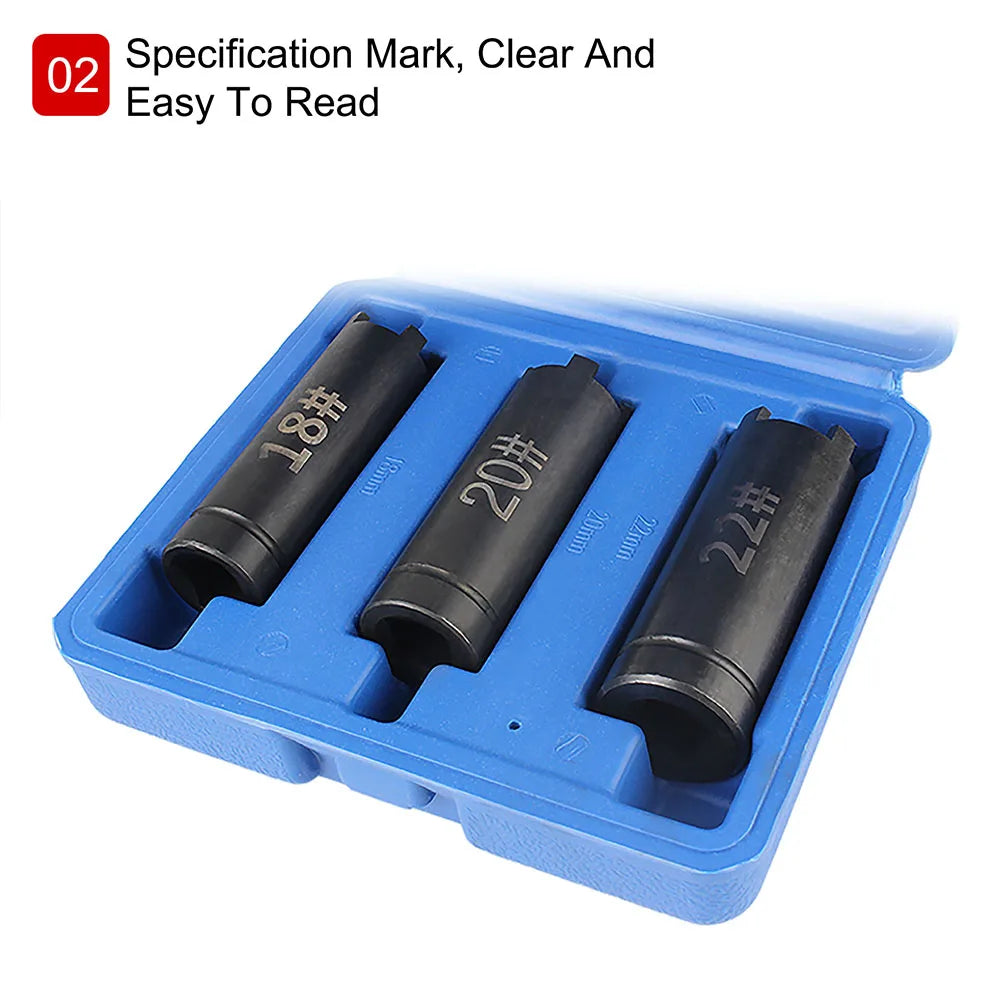 3pc Motorcycle Clutch Nut Removal Four-Claw Socket 18/20/22mm Motorcycle Repair Tool Axl