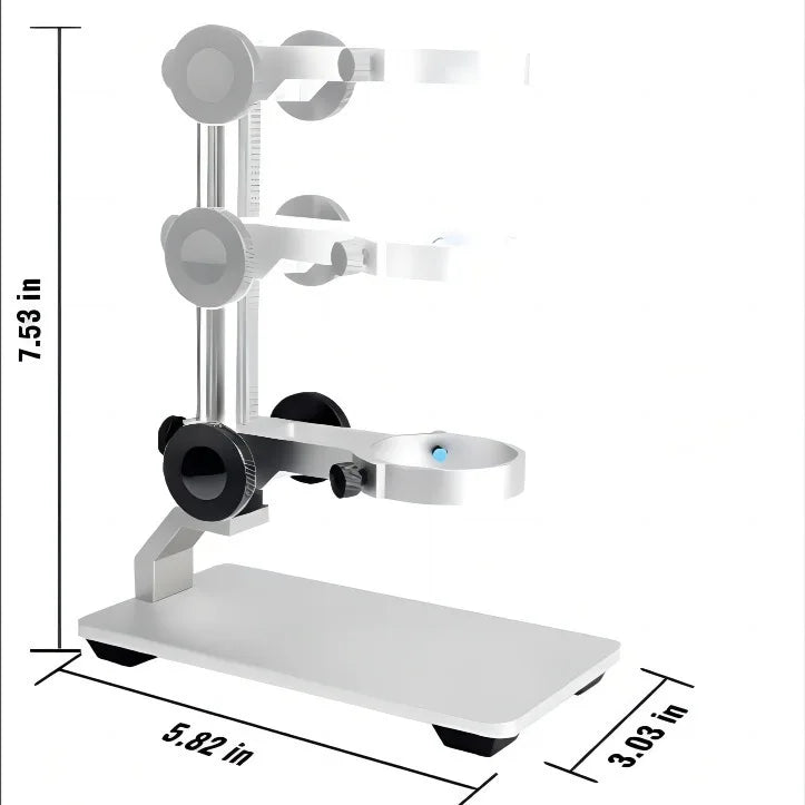 Aluminum Alloy Adjustable Microscope Bracket | Precision Stand Microscope Stand Axl Silver