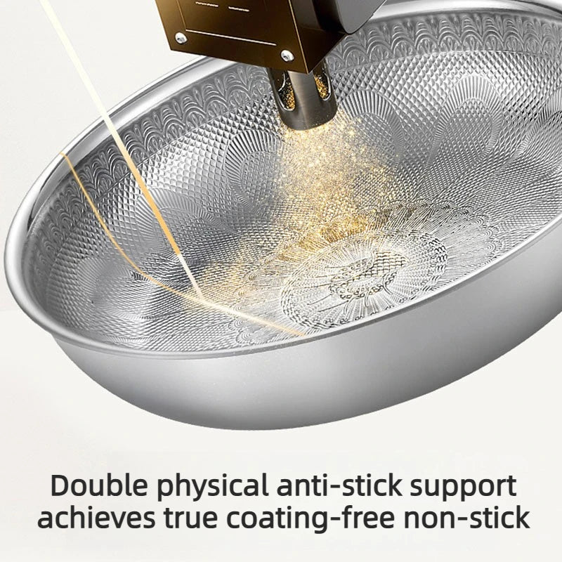 28cm Pure Titanium Nonstick Frying Pan – Hammered Skillet Titanium Frying Pan Axl