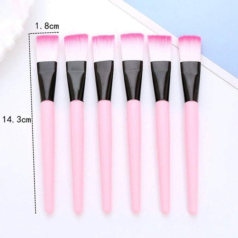 10-Piece Facial Mask Brush Set – Soft Nylon Face Applicator Mask Applicator Brush Axl Pink