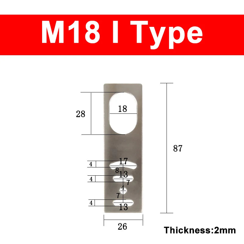 Proximity Sensor Bracket Mount Clip M8 M12 M18 M30 SN04 E3JK Sensor Mounting Bracket Axl M18 I Type