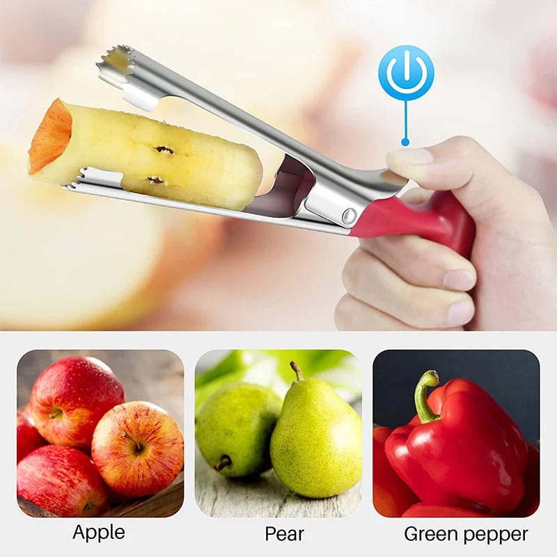 Stainless Steel Apple Corer & Pear Core Remover Slicer Tool Fruit Corer Tool Axl