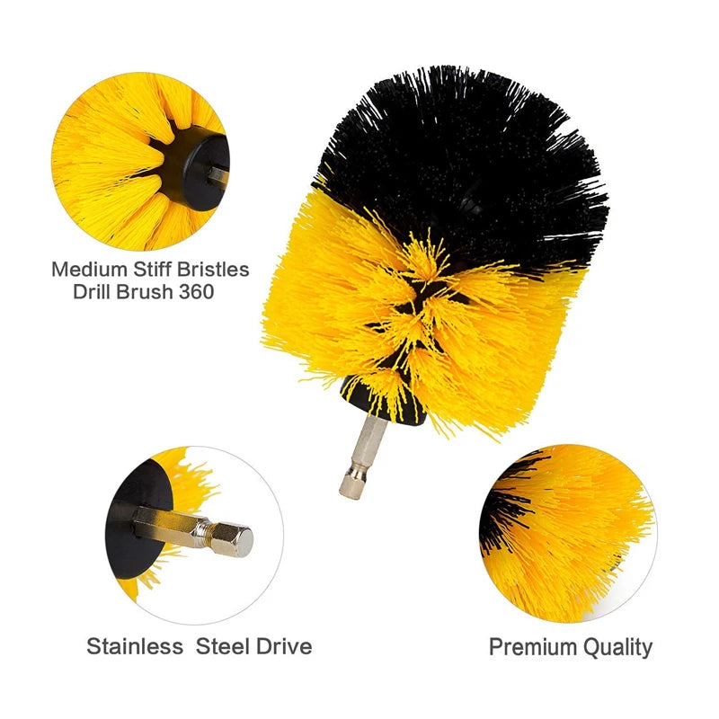 22-Pc Drill Scrubber Brush Kit – Nylon Cleaning Brushes Drill Cleaning Brush Kit Axl
