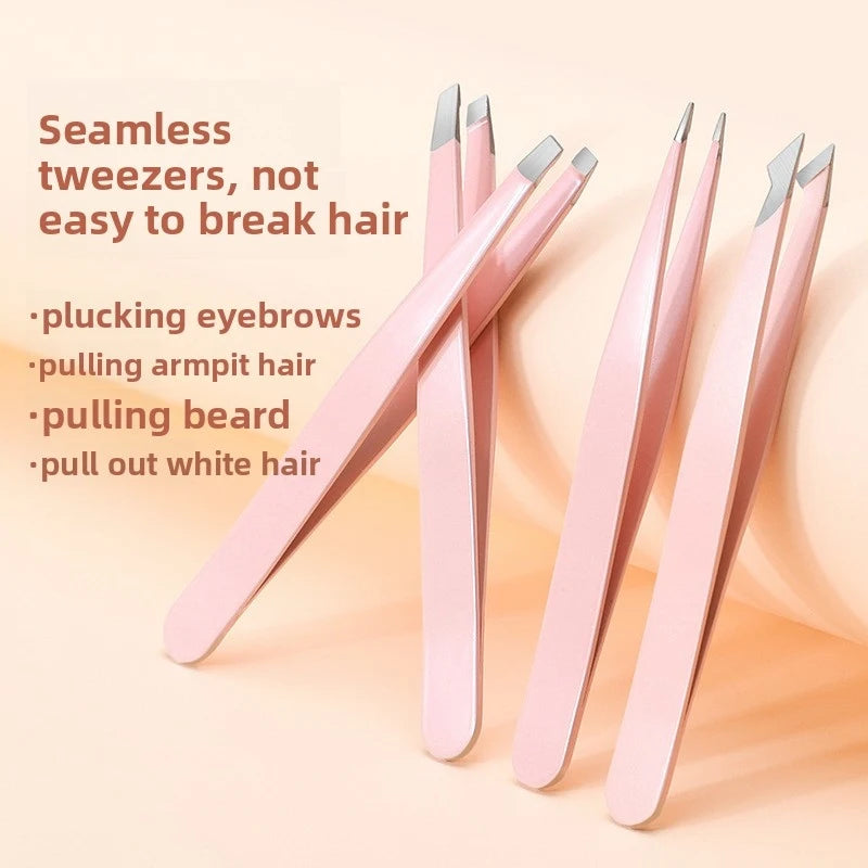 Eyelash Tweezers Set – Stainless Steel with Comb & Carry Case Eyelash Tweezers Set Axl