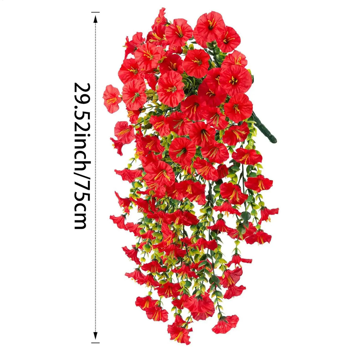 2pc Artificial Silk Petunia Hanging Flowers | UV Resistant Outdoor Artificial Hanging Flowers Axl