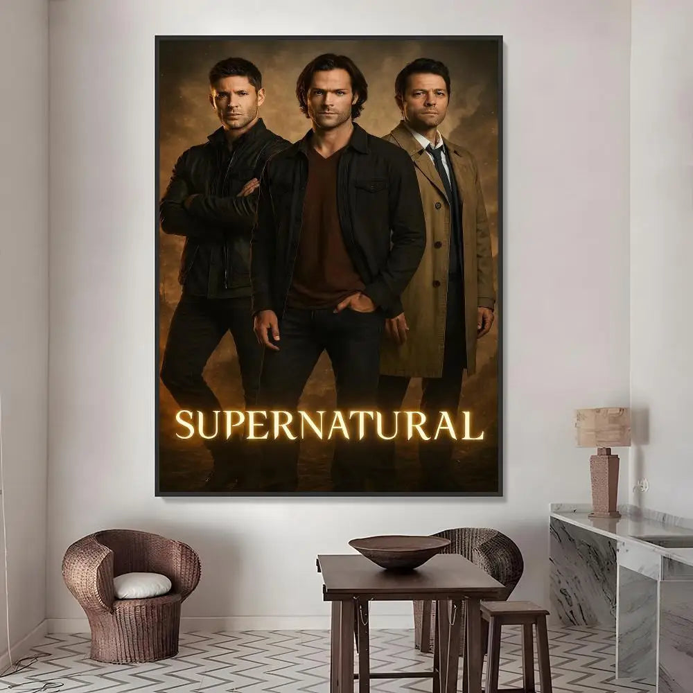 Supernatural TV Series HD Waterproof Poster Stickers Decorative Stickers Axl White11 15X20cmNoframe