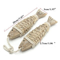 Hand-Carved Wood Fish Wall Sculpture – Nautical Decor Set of 2 Wood Wall Sculpture Axl Small
