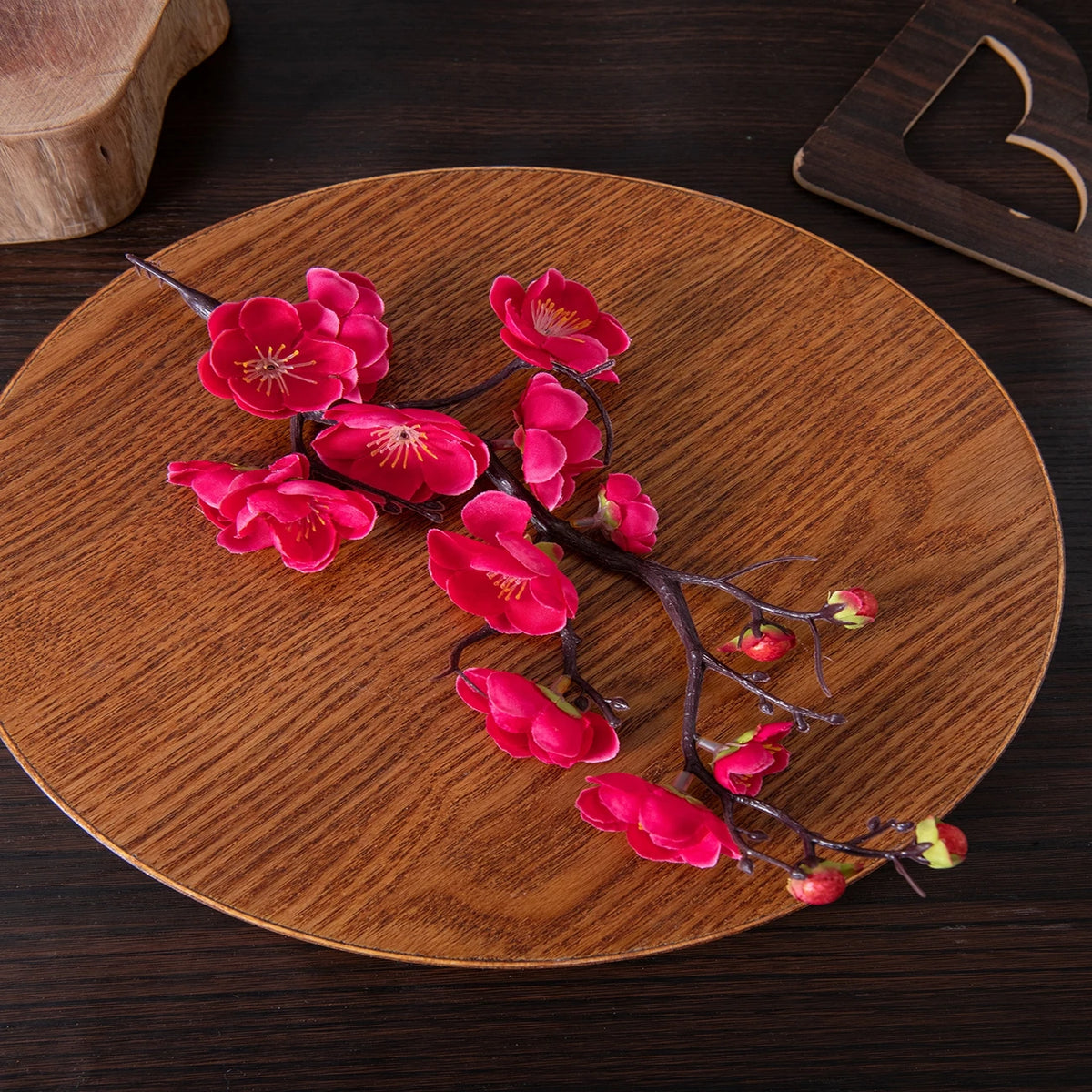 Silk Plum Blossom Branch – Artificial Spring Flower Decor Artificial Flower Branch Axl