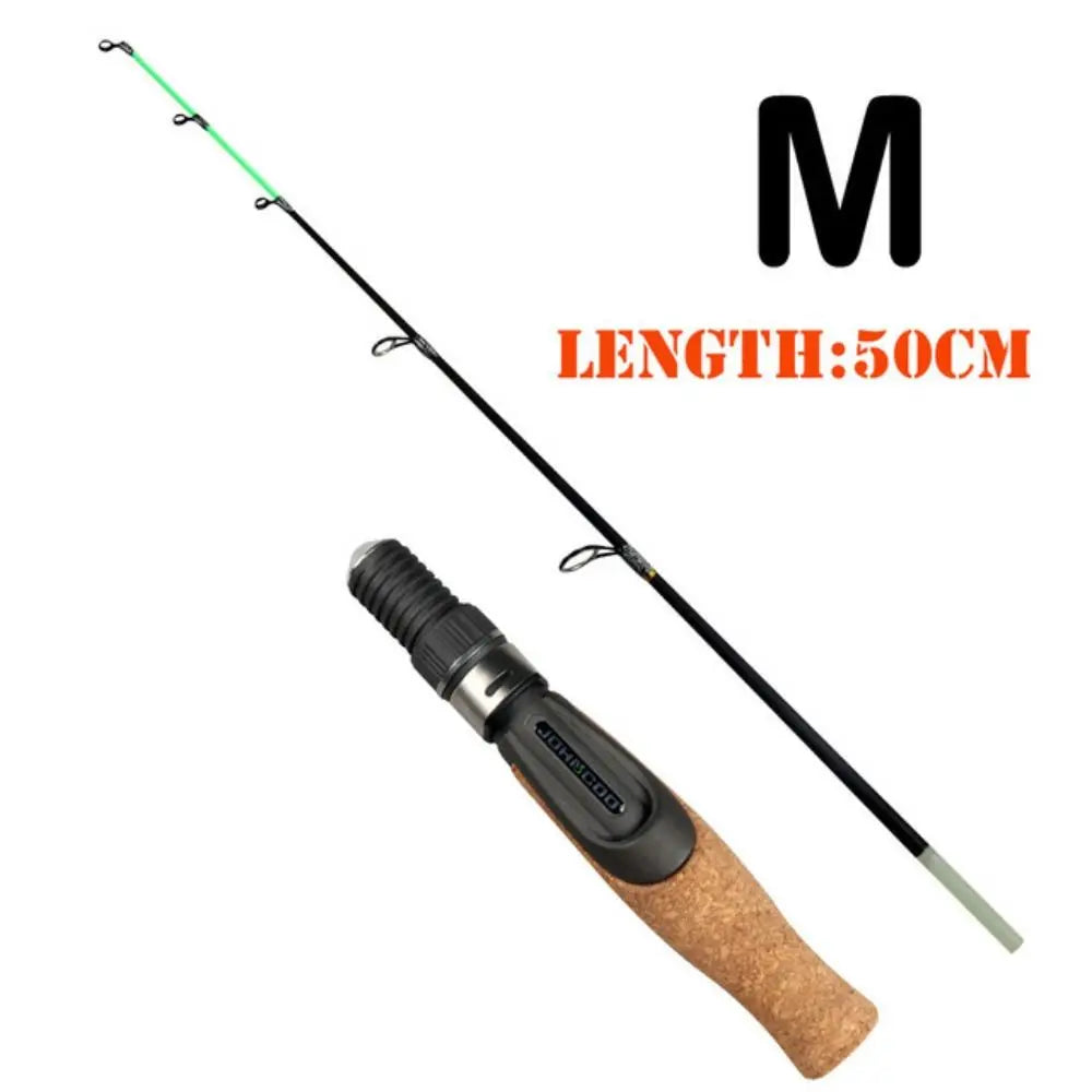 50cm Ice Fishing Rod – Soft Fiberglass Tip & Cork Handle Ice Fishing Rod Axl -M-Handle