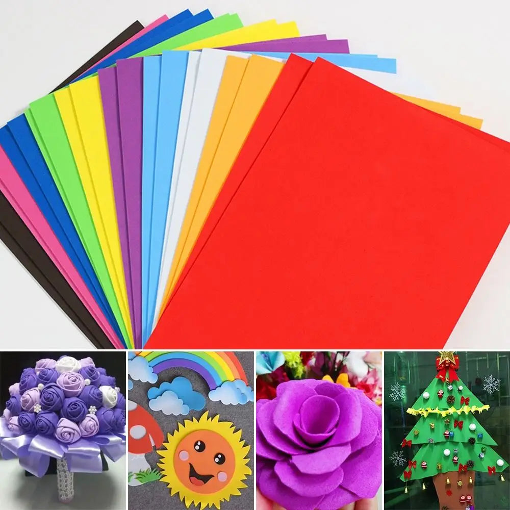 EVA Foam Sheets 10-Pack 50x50cm – DIY Craft Paper for Kids Foam Craft Sheets Axl