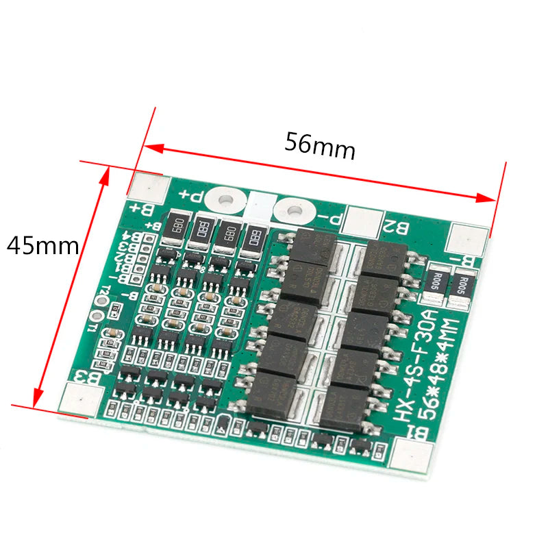 4S 30A 14.4V BMS Balancer PCB – 18650 Li-Ion Battery Board Battery Management Board Axl