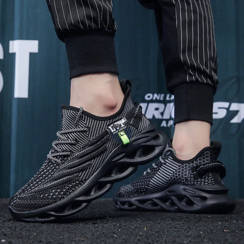 Men's Breathable Running Sneakers – Lace-Up Sports Shoes Men's Running Sneakers Axl