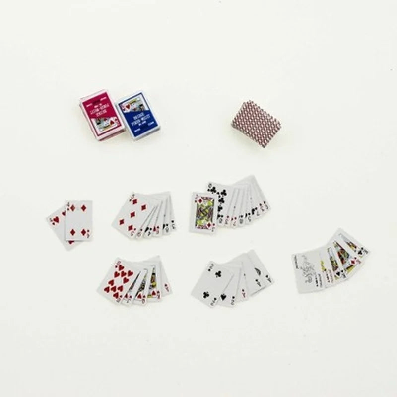1:12 Dollhouse Miniature Poker Playing Cards – Kawaii Accessory Dollhouse Accessory Axl