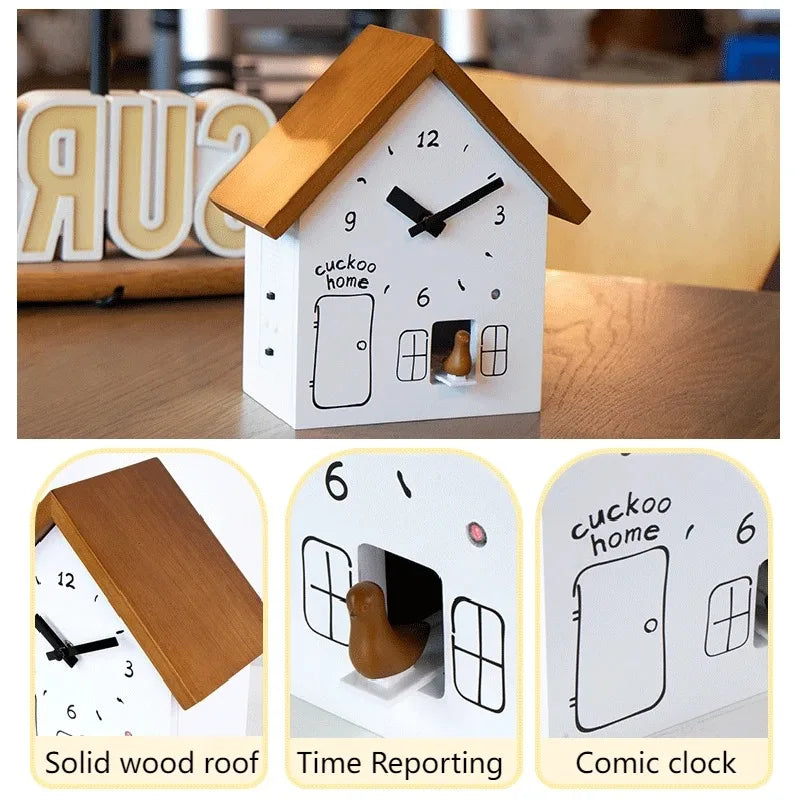 Retro Cuckoo Wall Clock – Wooden Aesthetic Home Decor Decorative Wall Clock Axl