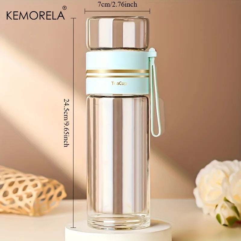 520ml Double-Wall Glass Tea Infuser Mug | Borosilicate Glass Tea Infuser Mug Axl