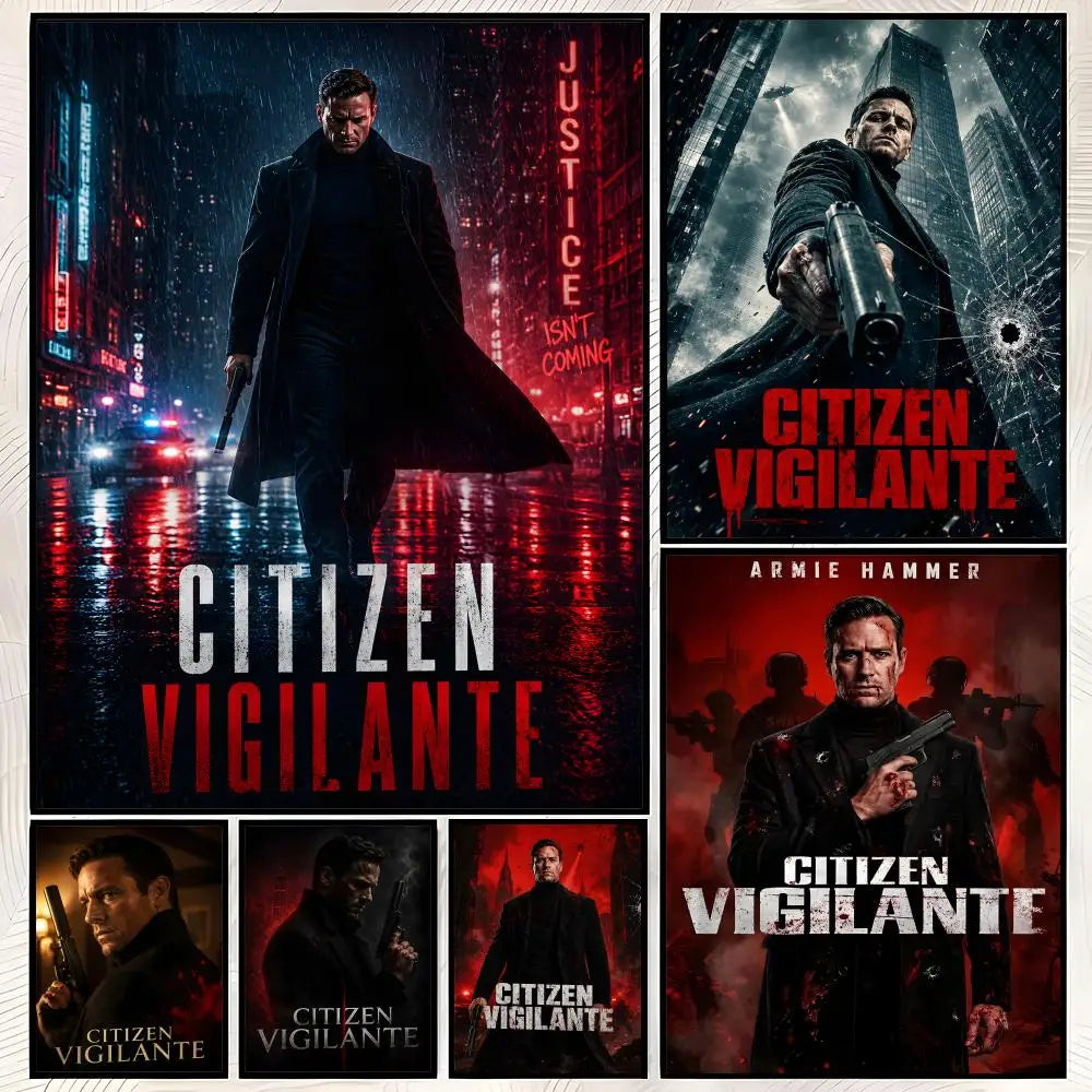 Citizen Vigilante Movie Poster – Self-Stick HD PVC Wall Art Wall Art Poster Axl