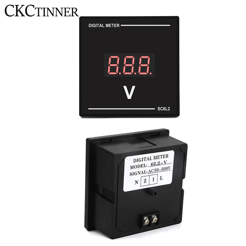 Digital Voltmeter Ammeter AC 50–500V Panel Meter 220V 380V Digital Panel Meter Axl