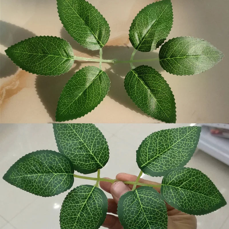 Artificial Rose Leaves Silk Greenery for DIY Crafts 10/30/50 Pcs Artificial Floral Leaves Axl