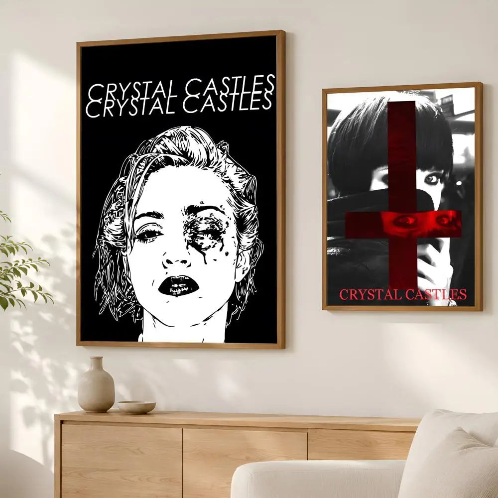 Crystal Castles Poster – Self-Stick HD Wall Art Music Decor Wall Art Poster Axl