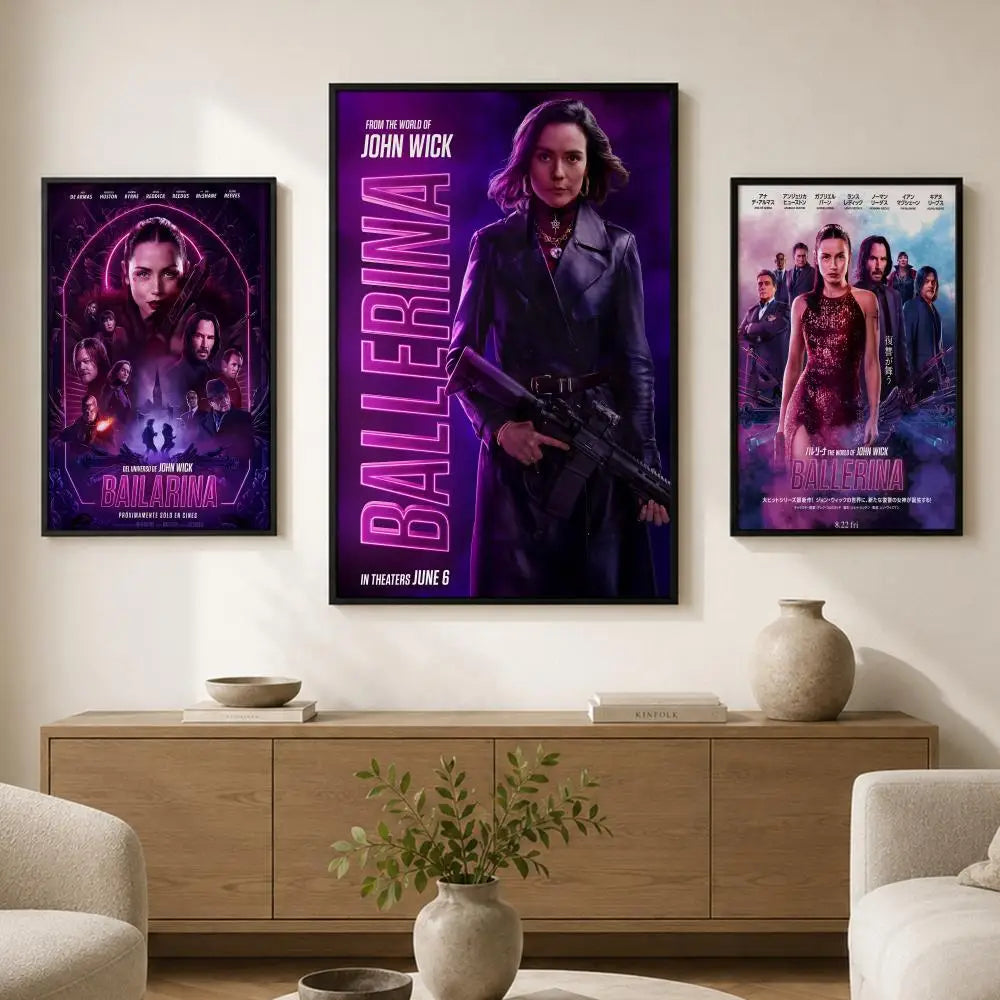 B-Ballerina Movie Poster – Peel & Stick Waterproof PVC Wall Art Wall Art Poster Axl