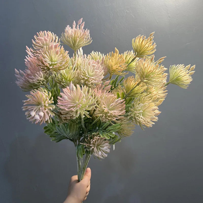 Artificial Crab Claw Chrysanthemum Faux Flower Bouquet | Home Decor Artificial Flower Bouquet Axl