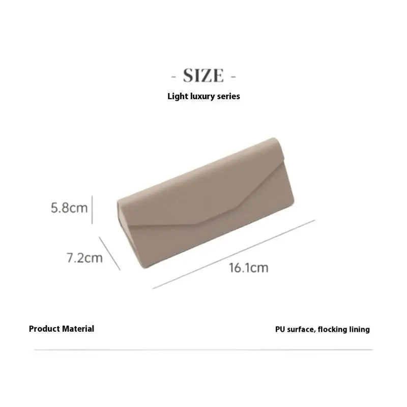 Foldable Triangle Eyeglass Case – Waterproof PU Leather Eyeglass Case Axl