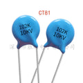 10PCS CT81 High Voltage Ceramic Capacitor 10KV–50KV | NioCen Ceramic Capacitor Axl 15KV 221 9mm