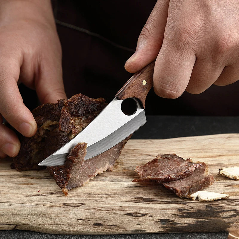 Handmade Forged Boning Knife – Wooden Handle & Knife Cover Boning Knife Axl