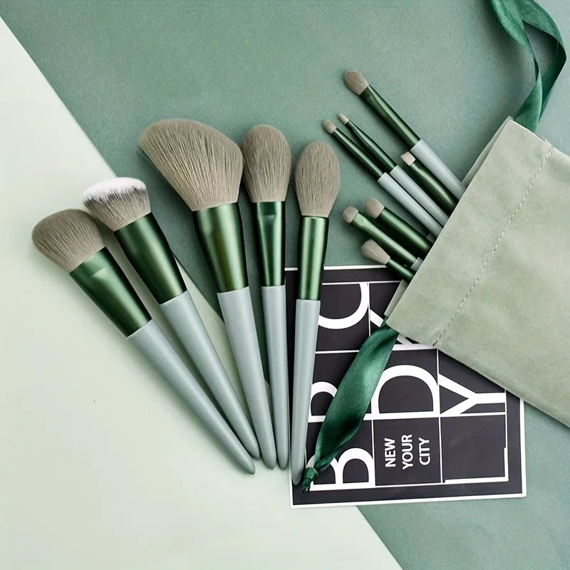 13-Piece Makeup Brush Set with Bag – Soft Blending Brushes Makeup Brush Set Axl