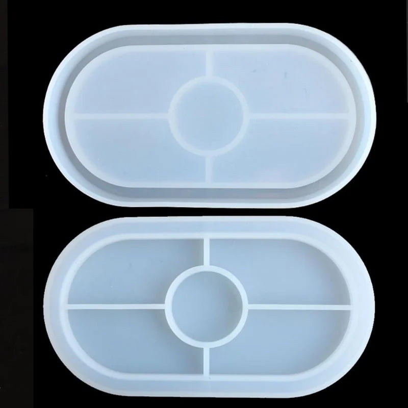 Silicone Epoxy Resin Mold – Oval Coaster & Ashtray DIY Craft Silicone Casting Mold Axl 1pc