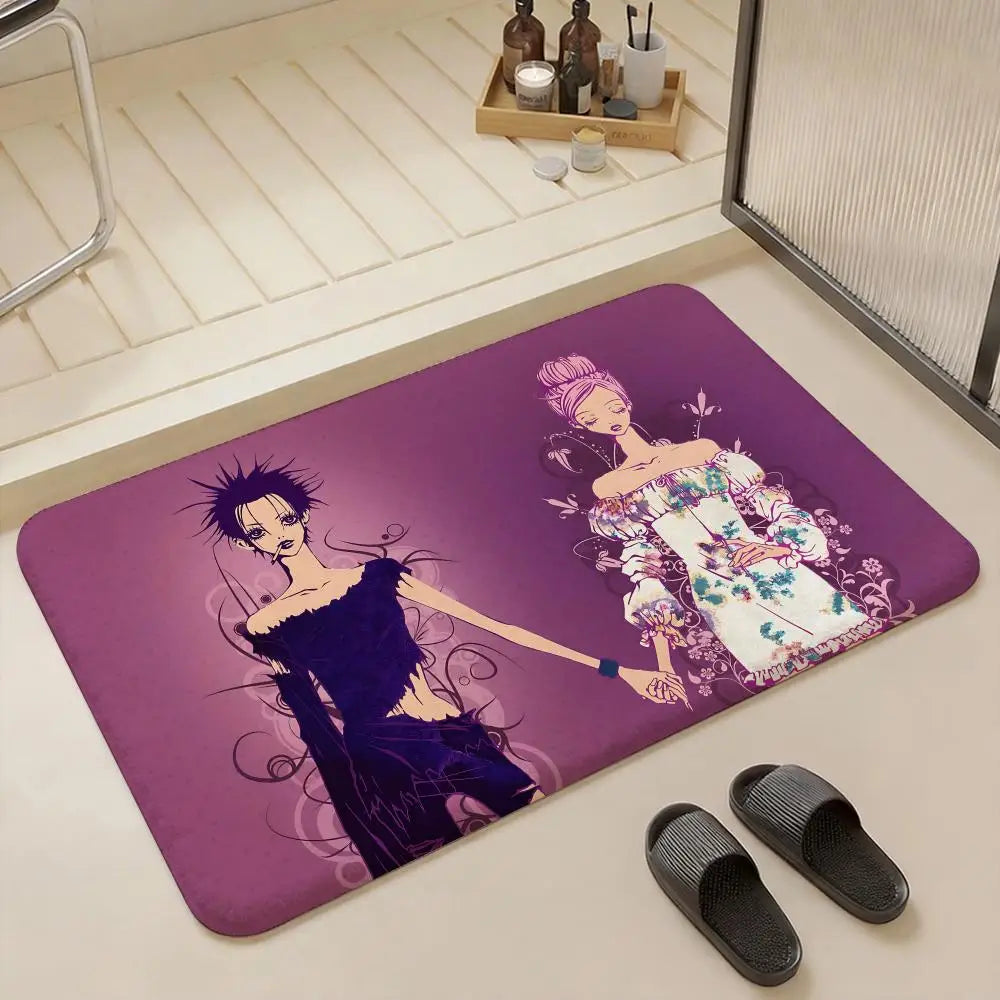 Anime NANA Flannel Floor Mat – Non-Slip Soft Indoor Rug Flannel Floor Mat Axl