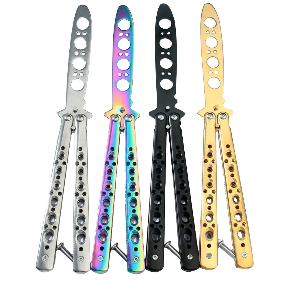 Stainless Steel Butterfly Knife Trainer – Safe Practice Tool Butterfly Knife Trainer Axl
