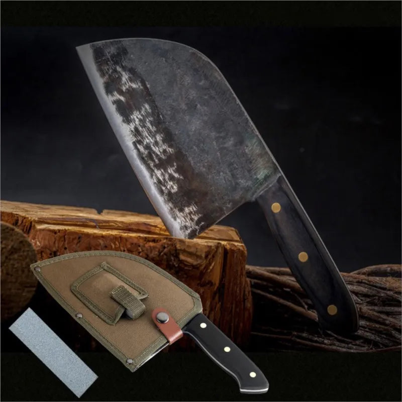Full Tang Forged Chef Knife – 440C Steel Cleaver & Slicer Kitchen Chef Knife Axl