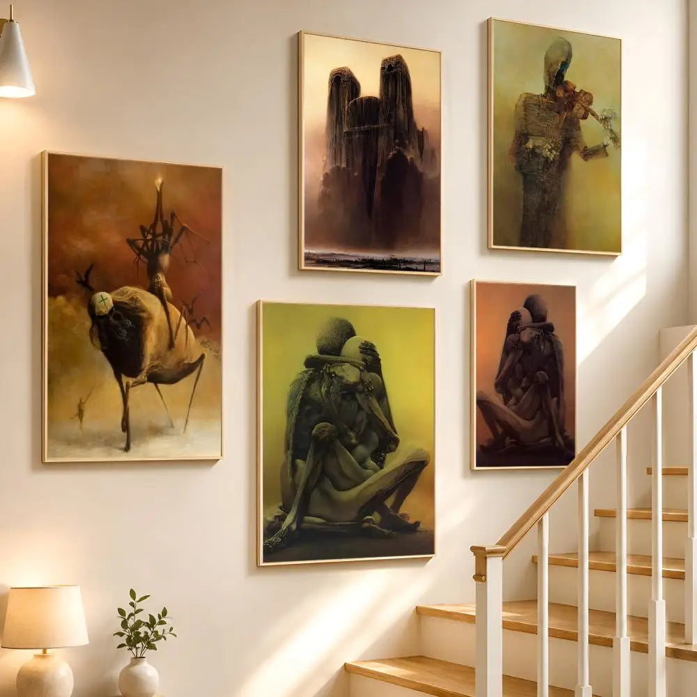 Zdzisław Beksiński Art Stickers – HD Waterproof Wall Decor Art Wall Stickers Axl