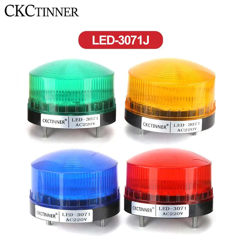LED Strobe Warning Light 12V 24V 220V with Buzzer – LED-3071J Strobe Warning Light Axl