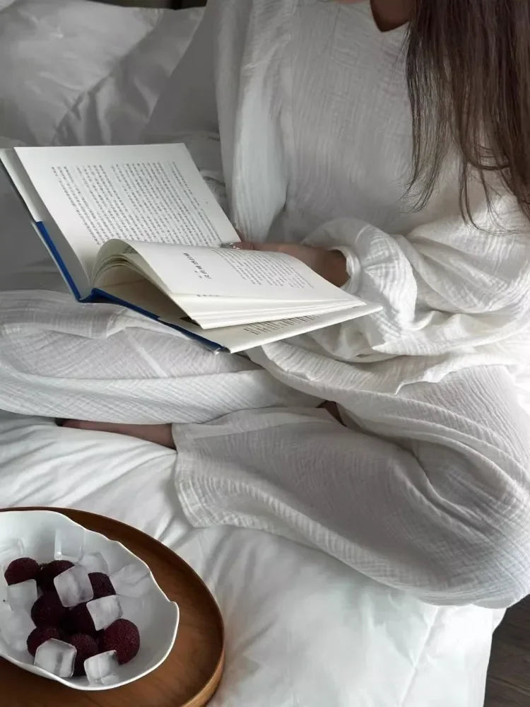 Women's V-Neck Pajama Set – Elegant Cotton Loungewear Women's Pajama Set Axl