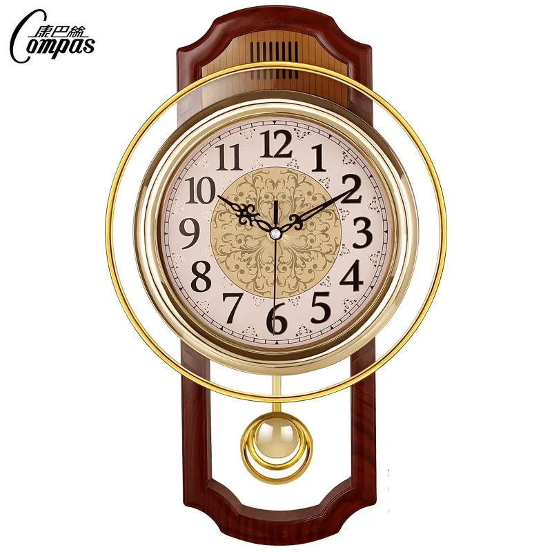 Vintage Swing Wall Clock – 16" Silent Quartz European Retro Wall Clock Axl Style 4 46X27CM