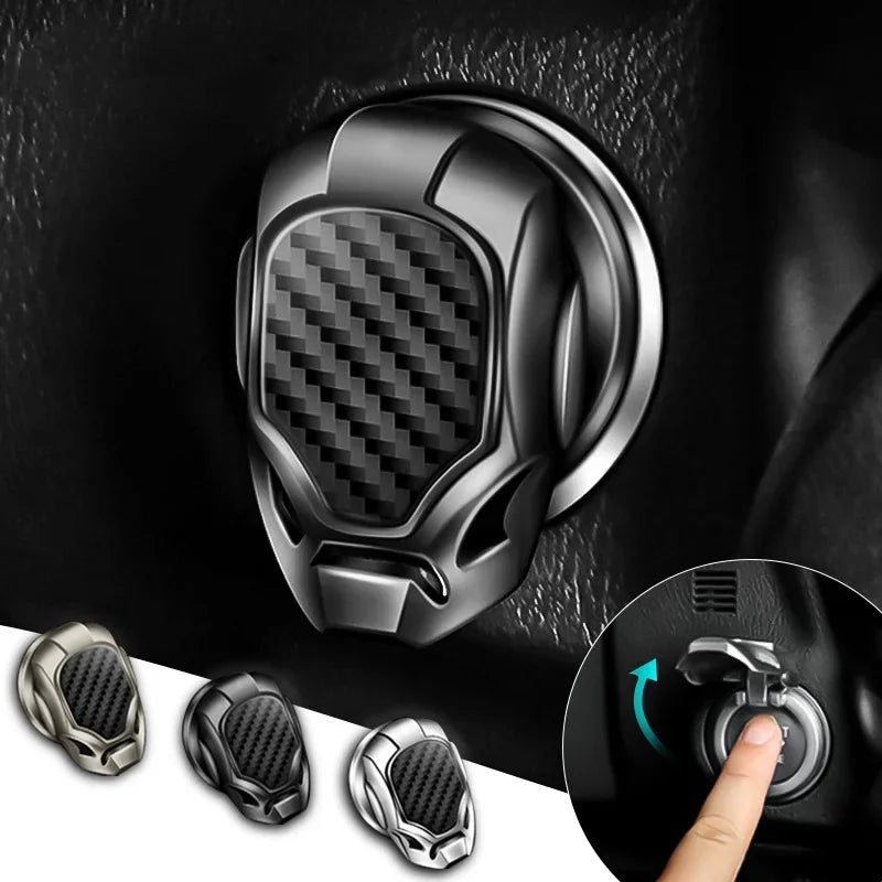 3D Metal Car Start Stop Ignition Button Cover Sticker Car Interior Accessory Axl