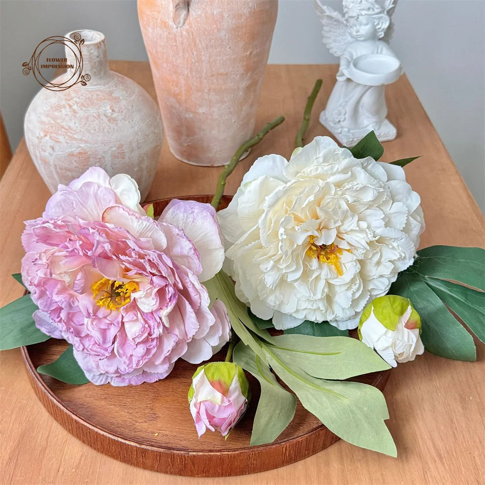 2-Pack Artificial Silk Peony Bouquet – Wedding & Home Decor Artificial Flower Bouquet Axl