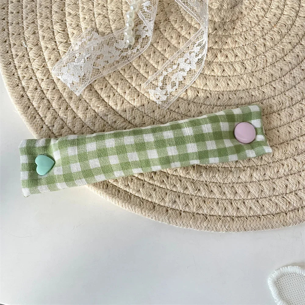 Floral Cable Ties – Cute Reusable Cloth Cord Organizer Straps Cable Cord Organizer Axl light green