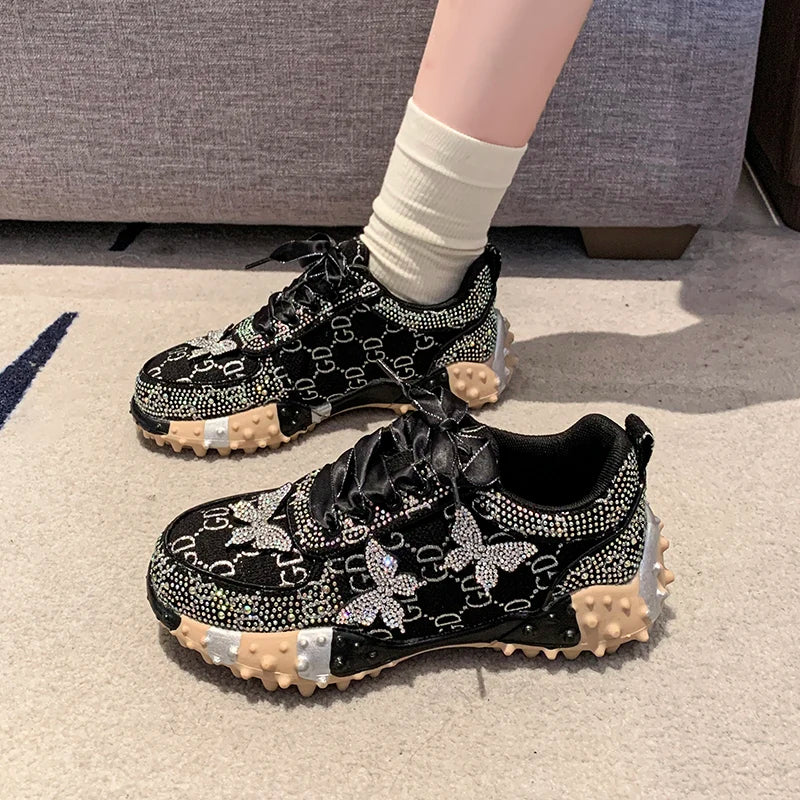 MCDV Women's Rhinestone Sneakers – Luxury Fashion Shoes Fashion Sneakers Axl