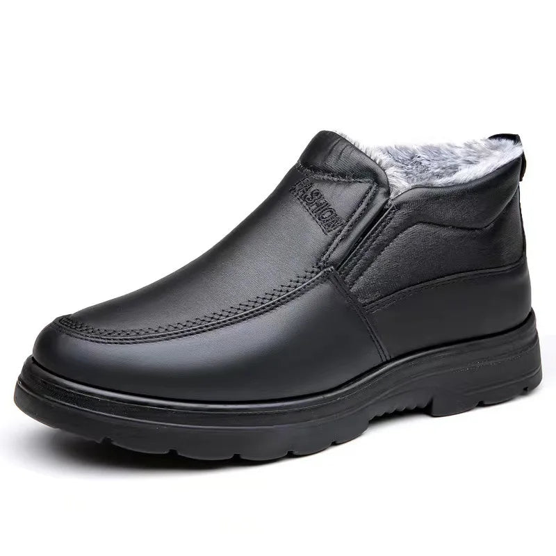 YBQJOO Men's Waterproof Snow Ankle Boots | Winter Hiking Work Men's Snow Boots Axl